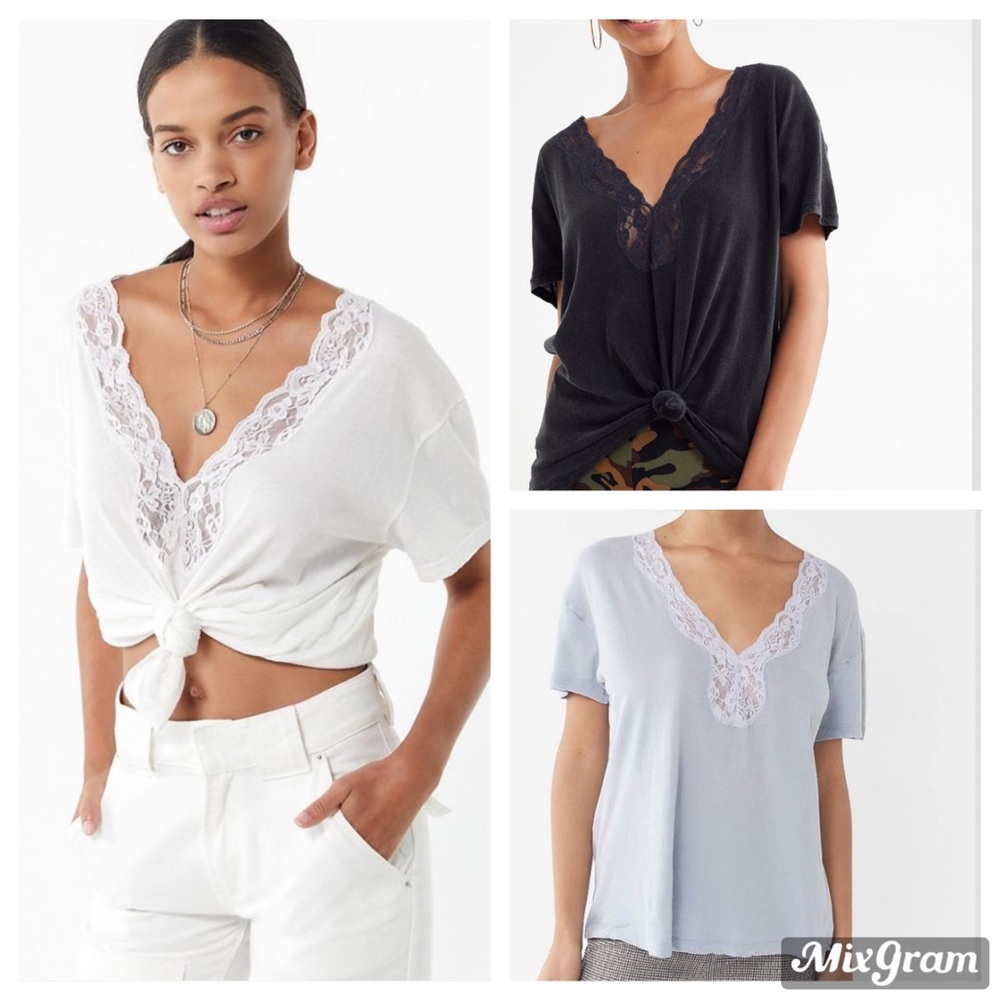 3 for $25 UO Lace Trim V-Neck Top